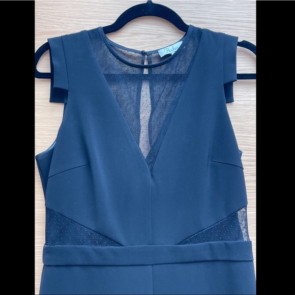 Parker Black Jumpsuit with Mesh Inserts - Picture 5 of 5